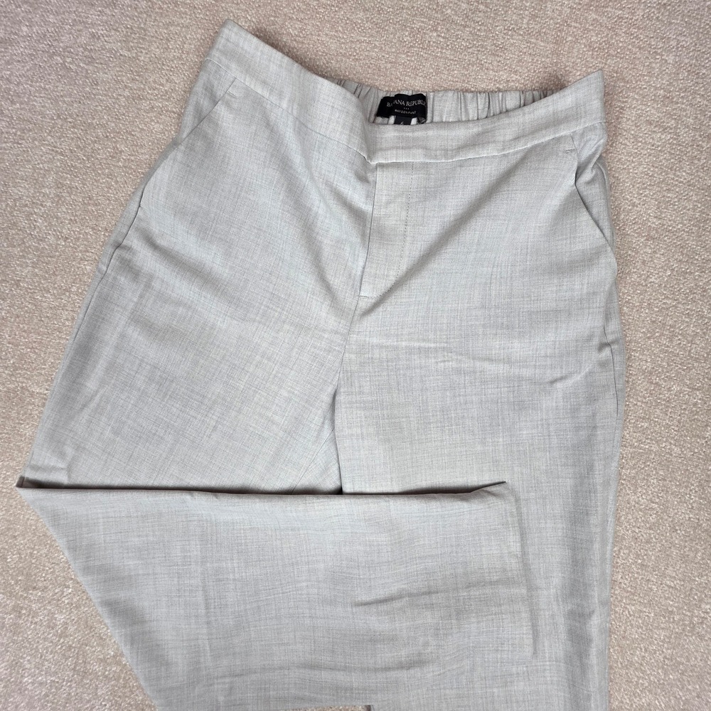 Banana Republic Hayden Pant Womens 6 Light Gray Tapered Ankle Trousers 739750-03